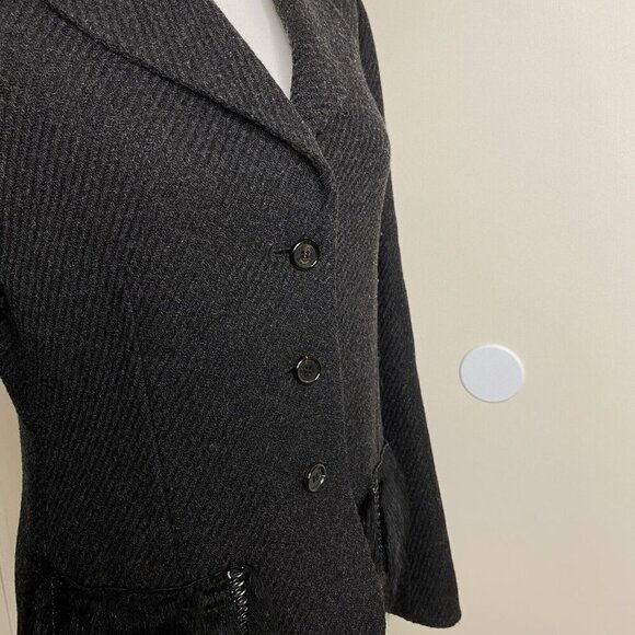 Prada F/W 2006 Fur pockets Black Virgin Wool Jacket Blazer Size IT46 US1… - Picture 7 of 13